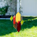 Stained Glass Window Hanging from Son Sun Catchers Wall Hanging Window Decor Sunset Glow Stain Glass Handcrafted Preassembled Vivid Real Stained Glass Art Sun Catcher by GreenHaven Gardens