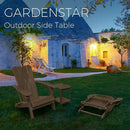 Adirondack Square Outdoor Side Table,2-Tier Storage Patio Side Table, HDPE End Tables for Backyard Pool Porch Garden Lawna Cafe by GreenHaven Gardens