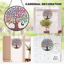Artificial Trees of Life Suncatchers for Home Decorative Hanging Ornaments with Stick Hook for Window Hanging Hand-Painted Fake Plants Tree&Cat Memorial Gifts for Women 6.3'' * 6.3'' by GreenHaven Gardens