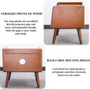Small Bedside Table - 100% Solid Oak Wood Nightstand with Open Design - Small Side End Table for Bedroom Living Room, Easy Assembly (Walnut Color) by CozyNest Decor