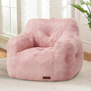 Hobestluk Bean Bag Chair for Adult Small Bean Bag Chairs with Arms Furry Beanbag Chair with Foam Filler Stuffed Bean Bag Sofa for Reading in Bedroom Living Room and Dorms(Pink) by CozyNest Decor