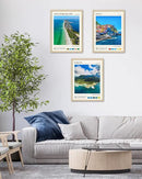 HesenDot Natural OAK Wood Framed Anna Maria Island Wall Art,12x16in Florida Seascape Canvas Wall Print,Classic Urban Landmark Wall Decor for Living Room, Bedroom,Office Gallery Set of 1 by CozyNest Decor