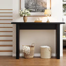 AVZEAR Mid Century Narrow Entryway Console Table, 43.3" Fluted Wood Couch Table Behind Sofa Long and Skinny for Living Room Hallway Entrance Foyer, Black by CozyNest Decor