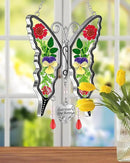 KY&BOSAM Butterfly Suncatcher God Bless Our Home Ornaments Stain Glass Sun Catchers for Windows Hanging Wind Chime Silver Charm Gifts for Home Mother`s Day Valentine's Birthday Thanksgiving Christmas by GreenHaven Gardens