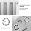 HOMEIDEAS Grey Gray Ombre Blackout Curtains 52 X 84 Inch Length Gradient Room Darkening Thermal Insulated Energy Saving Grommet 2 Panels Window Drapes for Living Room, Bedroom by TinyTreasures Baby Boutique