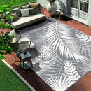Outdoor Rug 10'x8' Waterproof for Patios Clearance, Reversible Outdoor Plastic Straw Rug Camping Carpet, Outside Floor Mats Large Area Rugs for RV,Patio,Deck,Porch,Beach,Balcony,Grey&White by GreenHaven Gardens