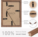 5x7 Picture Frame Natural Solid Walnut Photo Frames with 4x6 Removable Mat Wall Hanging Large Handcrafted Frame with HD Plexiglass Wall and Tabletop Display Large Poster Frame by CozyNest Decor