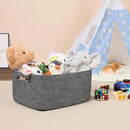Large Storage Baskets for Shelves, Closet Organizers Bins for Clothes Blanket Towels, Baby Nursery, Toy Baskets Box, Woven Rope Baskets, 17 x 13 x 7.5”, 2 Packs Dark Gray by CozyNest Decor