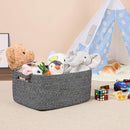 Large Storage Baskets for Shelves, Closet Organizers Bins for Clothes Blanket Towels, Baby Nursery, Toy Baskets Box, Woven Rope Baskets, 17 x 13 x 7.5”, 3 Packs Dark Gray by TinyTreasures Baby Boutique