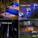 Solar Ground Lights Outdoor 8 Packs LED Disk Solar Powered Waterproof In-ground for Garden Deck Stair Step Lawn Patio Driveway Walkway Pathway Yard Decoration (White + Blue) by GreenHaven Gardens