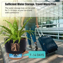 10 Inch Self Watering Hanging Pots, 2 Pack Hanging Planters with 40oZ Deep Reservior for Indoor Outdoor Plants Flowers, Black with Brown by GreenHaven Gardens