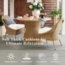 Outdoor Chair Cushions Set of 2, Waterproof Foam Patio Seat Cushions with Ties for Garden Sofa & Dining Furniture, 3-Year Color Fastness, 18x18x3 Inch, Beige by GreenHaven Gardens