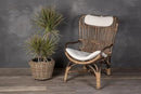 Rattan Kobo Indoor Outdoor Planter Basket with Plastic Pot Large 65 Gallon Soil Capacity by CozyNest Decor