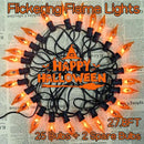 27.8Ft Halloween Decorations Flickering Flame String Lights with 27 Pack Orange Clear Flame Light Bulbs (4 Spare E12 Bulbs), Orange Christmas Lights Outdoor for Home Party Christmas Halloween Decor by GreenHaven Gardens