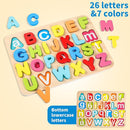 Aile Toddler Wooden Preschool Learning Alphabet Peg Puzzle Board Toys by TinyTreasures Baby Boutique