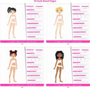 Fashion Angels Sticker Stylist 12544, Fashion Design Sticker by Number Activity Book, For Kids 6 and Up by TinyTreasures Baby Boutique