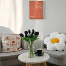 Mandy's Artificial Tulips 20 Stems Black PU Faux Flowers for Wedding Home Decor 13.5 Inch by CozyNest Decor