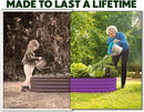 Galvanized Raised Garden Beds Outdoor // 4×2×1 ft (2-Pack) Planter Raised Beds for Gardening, Vegetables, Flowers // Large Metal Garden Box (Purple) // Patented Tool-Free Design by GreenHaven Gardens