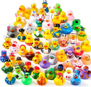 JOYIN 240 Pcs Rubber Ducks, Random Assortment Ducks Bulk with Mesh Carry Bag, Mini Rubber Duckies for Baby Bath Toys, Kids Toddler Summer Pool Toys Birthday Gifts Party Favors by TinyTreasures Baby Boutique
