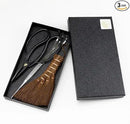 Wazakura Japanese Bonsai Garden 3PCS Tool Starter Kit, Made in Japan, Traditional Bonsai Scissors, Stainless Tweezers with Rake, Chinese Broom. Beginner Set wit Tweezers, Shears and Brush by GreenHaven Gardens