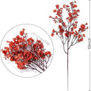 Sggvecsy 15 Pcs Babys Breath Artificial Flowers Gypsophila Bouquets Bulk Real Touch Fake Silk Flowers for Home DIY Floral Arrangement Table Centerpiece Fall Thanksgiving Autumn Decoration (Orange Red) by CozyNest Decor