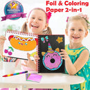 FUNNYB&G Foil Art Craft Activity for Kids - Gift for Girls Crafts for Kids Fun Art Supplies DIY Creative Travel Toy, Birthday Gift Party Favor Toys for Girls Boys 4 5 6 7 8 9 Years Old (Food) by TinyTreasures Baby Boutique