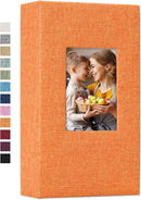 Vienrose Linen Photo Album 300 Pockets for 4x6 Photos Fabric Cover Photo Books Slip-in Picture Albums Wedding Baby Orange by TinyTreasures Baby Boutique