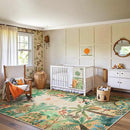 LIVEBOX Large 9x12 Forest Area Rug for Living Room, Soft Washable Sun Yellow Rugs for Bedroom, Non Slip Ultra Thin Floor Carpet Jungle Animal Print Rugs for Dining Room by CozyNest Decor