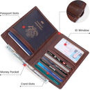 Polare Luxury RFID Blocking Leather Passport Holder Travel Wallet For Men and Women (Coffee) by TinyTreasures Baby Boutique