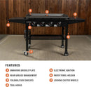 Blackstone 1554 36” Omnivore Griddle with Folding Side Shelves, Powder Coated Steel, Black by GreenHaven Gardens