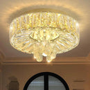 Mini Chandelier Modern Crystal Chandeliers for Hallway LED Flush Mount Ceiling Light Dimmable Light Fixture for Dining Room Living Room Bedroom by CozyNest Decor
