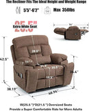 Oversized Lazy Boy Recliner Chair, 4 Motor Recliner with Power Headrest and Lumbar, Nursing Lift Chair with Vibrating Massage and Heated Seat by CozyNest Decor