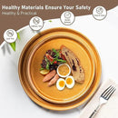 GBHOME Ceramic Dinnerware Sets for 4, 12 Pieces Stoneware Plates and Bowls Sets, Scratch Resistant Dishes, Dishwasher & Microwave Safe, Reactive Glaze-Amber by CozyNest Decor