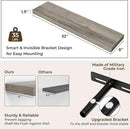 RICHFOCUS 31.5Inch Floating Shelves for Wall 2 Pack Shelves for Bedroom|Kitchen|Bathroom Wall Mounted Rustic Wood Floating Shelf with Invisible Brackets for Books|Storage|Decor, Grey by CozyNest Decor