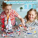 Space Exploration Shuttle Toys Gifts for 6 7 8 9 10 11 12 Year Old Kids, Girls, Boys, 12-in-1 STEM Projects Rocket Building Toy Kit with 3 Astronauts, Airplane Rocket Set Xmas Ideas, 885 Pcs by TinyTreasures Baby Boutique
