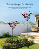 82 inch Wind Spinners Outdoor - Extra Large Metal Wind Sculptures & Spinner with Stake, Big Clearance Windmills for The Yard and Garden, Tall Yard Art Decor-Burgundy Red by CozyNest Decor