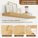 fuqing Floating Shelves for Wall, Bathroom Shelf Wall Mounted for Storage, Shelves with Invisible Bracket for Bedroom, Kitchen, Living Room, Farmhouse Small Book Shelf, 32 Inch Set of 2, Oak by CozyNest Decor