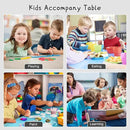 Kids Study Table and 4 Chairs Set,Height Adjustable Table and Chairs for Children and Toddlers,47.2"X23.6"Graffiti Desktop,Suitable for Daycare,Classrooms, Home by CozyNest Decor