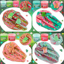 LAWOHO 6 Packs Red & Green Slime for Kids- Clear, Butter, Cloud Slime Making Kit with Glow in The Dark Add-ins & Charms, Slimes Kit for Boys & Girls Party Favors, Birthday Halloween Christmas Easter by TinyTreasures Baby Boutique