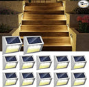 JSOT 12 Pack Solar Lights Outdoor Waterproof for Stairs Decor, Solar Deck Lights Stainless Steel Step Fence Patio Post Wall Lamp for Garden Pathway Walkway LED Lamp Light [Warm Light] by GreenHaven Gardens