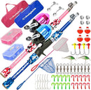 DaddyGoFish Kids Fishing Pole - Rod Reel Combo Tackle Box Starter Set - First Year Small Gear Kit for Boys Girls Toddler Youth Age Beginner Little Children by TinyTreasures Baby Boutique