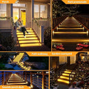 KINKAI Solar Step Lights for Outside, 10 Pack Outdoor Stair Light Waterproof Step Lighting for Garden, Patio, Yard, Front Door, Porch Decor (Warm Light) by GreenHaven Gardens
