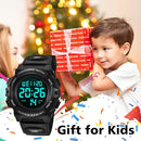 Kids Watch,Boys Watch for 3-15 Year Old Boys,Digital Sport Outdoor Multifunctional Chronograph LED 50 M Waterproof Alarm Calendar Analog Watch for Children with Silicone Band,Kids Gift by TinyTreasures Baby Boutique