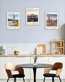 HesenDot Natural OAK Wood Chicago Cityscape Framed Wall Art,12x16in City Skyline Canvas Wall Print,Modern Urban Landmark Wall Decor for Living Room,Bedroom,Office Gallery Gifts Set of 1 by CozyNest Decor