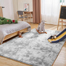 8x10 Area Rugs for Living Room, Ultra Soft Fluffy Rugs for Bedroom, Anti-Skid High Pile Indoor Carpet for Nursery, Study Room, Playroom, Home Decoration, Tie-Dyed Light Grey by TinyTreasures Baby Boutique
