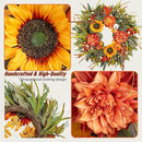Fall Wreaths for Front Door 24 Inch Fall Wreath with Pumpkins, Sunflowers & Berries – Outdoor Autumn Wreath for Porch, Thanksgiving, Halloween & Harvest Decor by CozyNest Decor