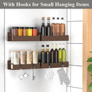 4 Pack Magnetic Spice Rack Organizer for Refrigerator and Oven, Brown Fridge Organizers and Storage for Kitchen by CozyNest Decor