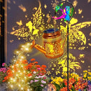 Solar Lanterns Outdoor Waterproof,Metal Watering Can Garden Decor,Fairy Hanging Solar Path Lights Yard Art,Outside Patio Decorations Gardening Birthday Gifts for Mom Grandma Women（with Shepherd Hook） by GreenHaven Gardens