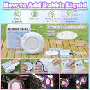 Bubble Machine, Automatic Bubble Maker Rechargeable, 15000+ Big Bubbles per Min, Colorful LED Lights, 90° 360° Rotatable Portable Electric Bubbles Toy for Kids Toddlers, Outdoor Wedding Party Gifts by TinyTreasures Baby Boutique