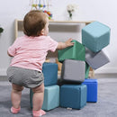 ECR4Kids SoftZone Patchwork Toddler Building Blocks, Foam Cubes, Contemporary, 12-Piece by TinyTreasures Baby Boutique